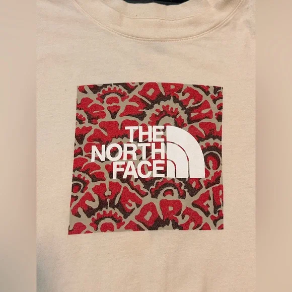 the North Face Beige T-Shirt Small Soft Athleisure Casual‎ Daily Streetwear - Picture 5 of 6